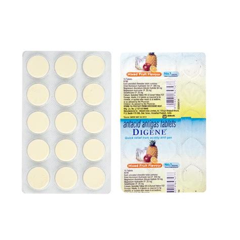 Digene Mixed Fruit Tablet 15'S (N) - Buy Medicines online at Best Price from Netmeds.com