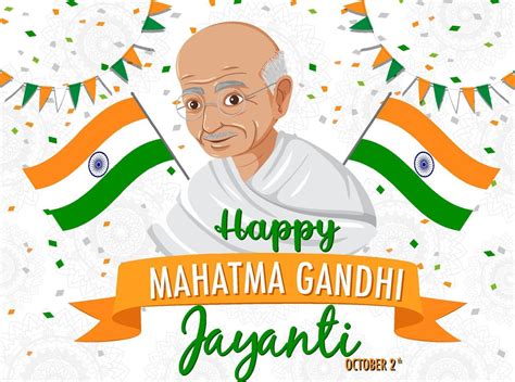 Mahatma Gandhi Jayanti Day Poster 11668208 Vector Art at Vecteezy