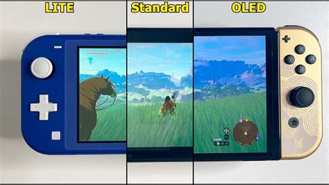 Zelda TOTK side by side Comparison | Nintendo Switch LITE vs. Standard vs. OLED - YouTube