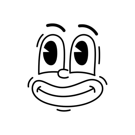 Groovie cartoon emoji face, funny comic character 42055551 Vector Art ...