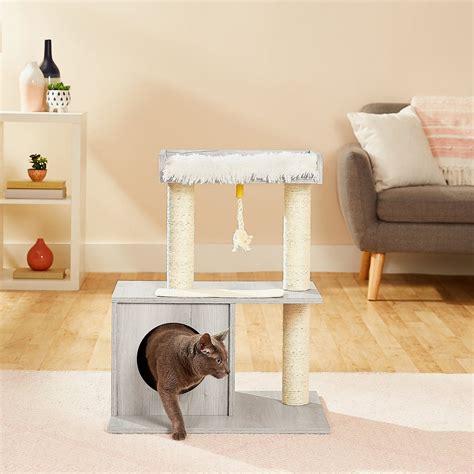 FRISCO 28.5-in Modern Cat Tree & Condo, Gray - Chewy.com