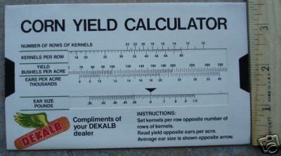 DeKalb Seed Corn Yield Calculator Slide Rule Flying Ear | #30174235