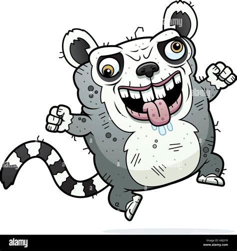 A cartoon illustration of an ugly lemur looking crazy Stock Vector Image & Art - Alamy