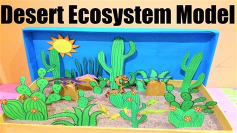 desert ecosystem project model | science project | howtofunda | desert diorama craft ideas ...