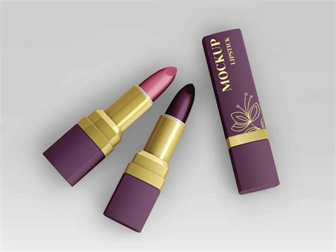 2 Free Lipsticks Mockup (PSD) | Custom lipstick, Lipstick packaging, Lipstick box