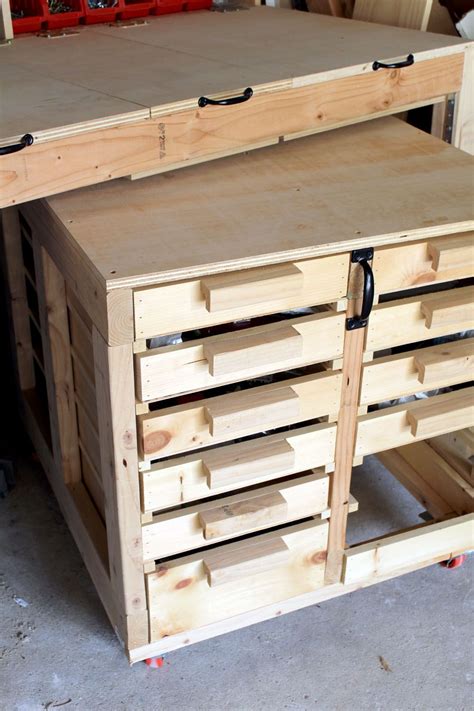 Build Workbench With Drawers : Basic Workbench With Drawers 3d Plans ...