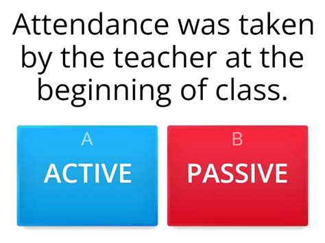 Active vs Passive Voice - Quiz