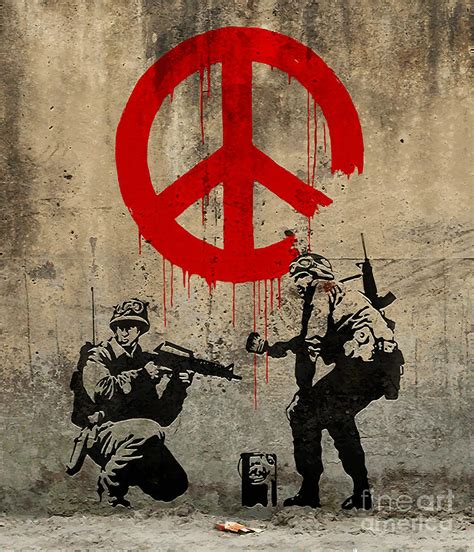 Banksy Peace Soldier Mixed Media by Banksy - Fine Art America