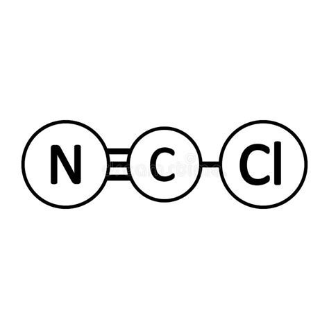 Cyanogen Chloride Toxic Gas Molecule. Skeletal Formula. Stock Illustration - Illustration of ...