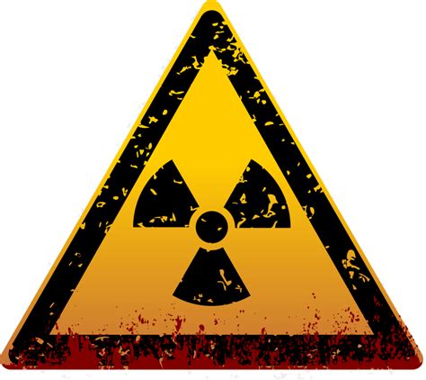 Old radiation warning sign - Openclipart