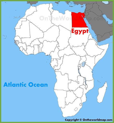 Egypt location on the Africa map - Ontheworldmap.com