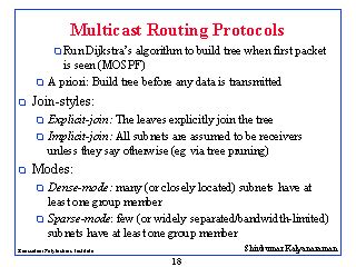 Multicast Routing Protocols