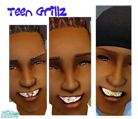 The Sims Resource - Blingin' Grillz for Teens