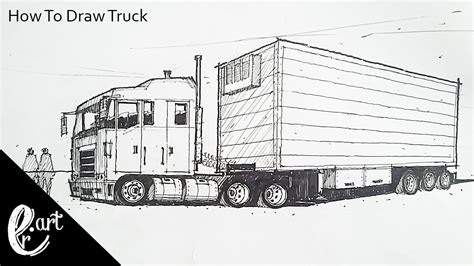 How to draw Truck - YouTube