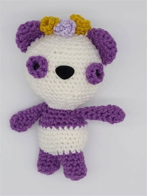 Purple Panda doll Panda Plush cute panda stuffed animal | Etsy