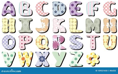 Scrapbook Letters on White Background Illustration Stock Illustration - Illustration of color ...