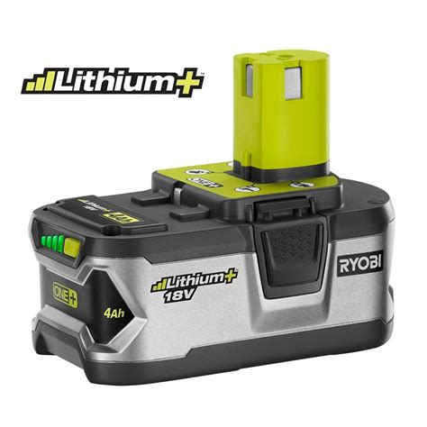 Ryobi 18-Volt ONE+ Lithium+ Lithium-Ion High Capacity 4.0Ah Battery ...