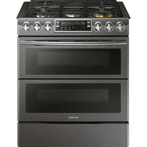 Samsung Black Stainless Slide-In Gas Range - NX58K9850SG