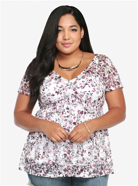 Floral Print Lace Empire Top | Torrid | Torrid fashion, Trendy plus ...