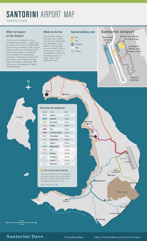 Santorini Airport - Map, Bus, Hotel, Transfer & Taxi Info