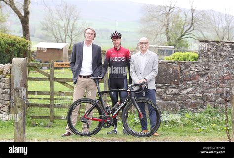 Team INEOS Owner Sir Jim Ratcliffe (left), Chris Froome and Team INEOS ...