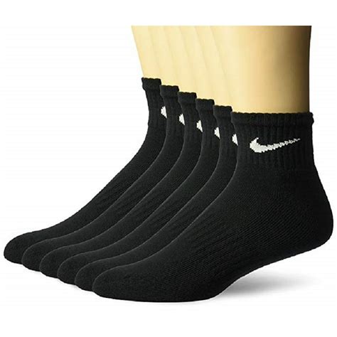 Nike - Nike Everyday Cotton Cushioned Ankle Quarter 6 Pair Socks with ...