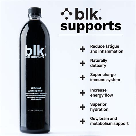 Buy blk. Natural Mineral Alkaline Water, ph8+ Fulvic & Humic Acid Extract, Trace Minerals ...