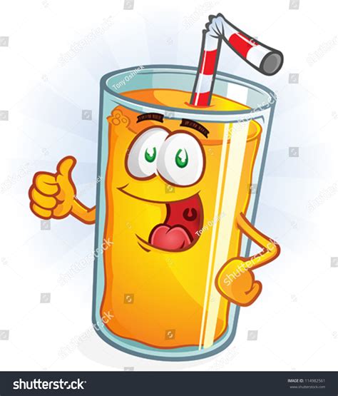 Orange Juice Cartoon Character Thumbs Stock Vector (Royalty Free) 114982561 | Shutterstock