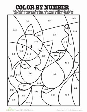 Math Coloring Worksheet For Grade 1 | Coloring Worksheets