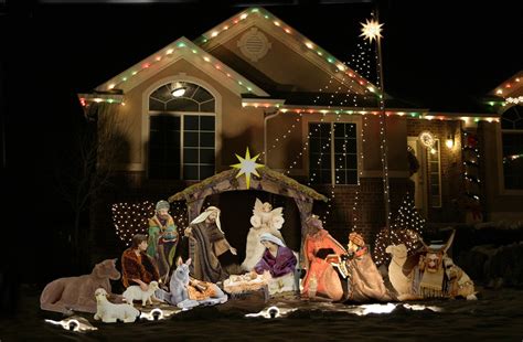 Christmas Nativity Scene Yard Lawn Art by Big Fat Design | Big Fat Logos | Outdoor nativity ...