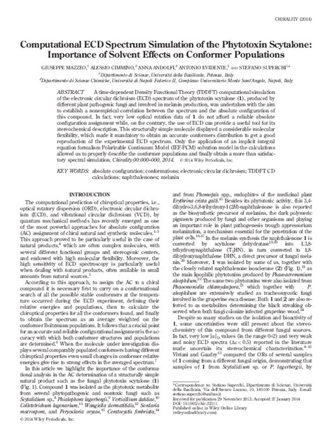 (PDF) Computational ECD Spectrum Simulation of the Phytotoxin Scytalone: Importance of Solvent ...