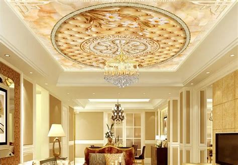 custom 3d ceiling murals wallpaper Magnolia flower marble photo mural ...