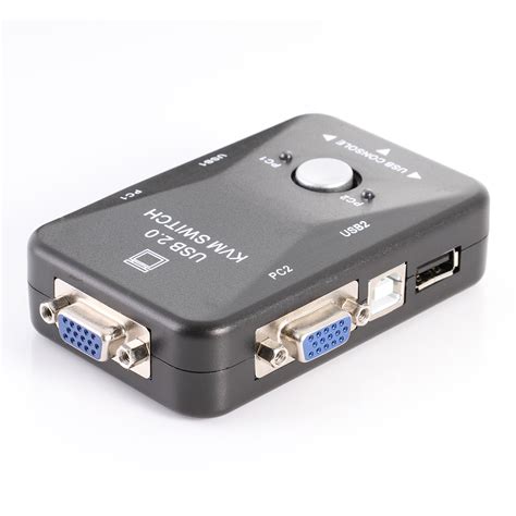 Dual/2-Port USB VGA KVM Switch Box Fr Mouse Keyboard Monitor Sharing Computer PC