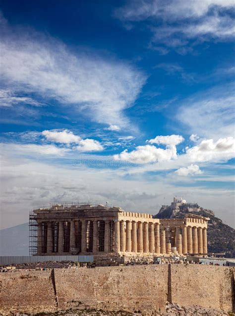 Athens, Greece. Acropolis and Parthenon Temple from Philopappos Hill ...