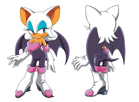 Rouge (Sonic X) Front/Rear Views by cheril59 on DeviantArt