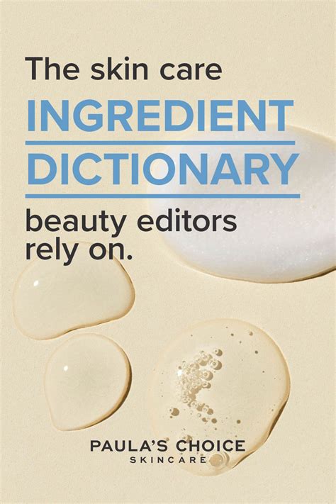 The Skin Care Ingredient Dictionary | Skincare ingredients, Skin care, Best skin care regimen