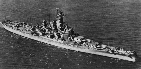 USS SOUTH DAKOTA (BB 57) February 1943 | Battleship, Us navy ships, Warship