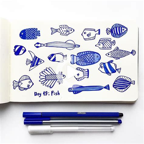 Fish Doodles #drawing #sketches #illustration in 2020 | Fish drawings, Fish illustration, Doodle ...