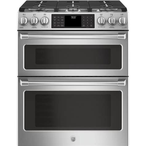 GE Cafe 6.7 cu. ft. Slide-In Double Oven Smart Gas Range with Self ...