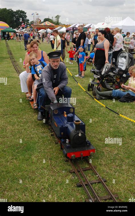 A miniature railway ride at the Heckington Show, Lincolnshire, England Stock Photo - Alamy