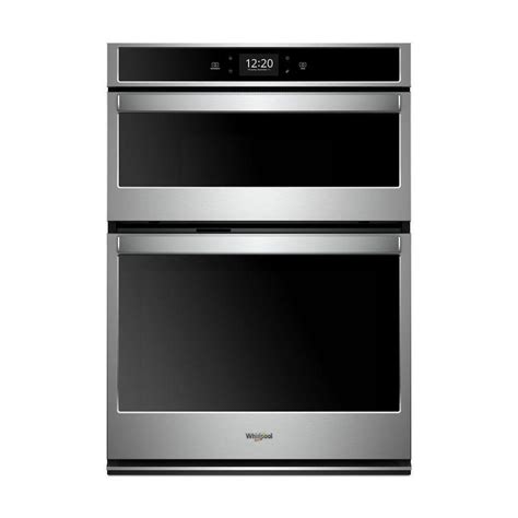 Whirlpool Self-cleaning Convection Microwave Wall Oven Combo (Stainless Steel) (Common: 30 Inch ...