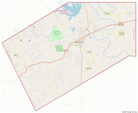 Map of Somervell County, Texas - Thong Thai Real