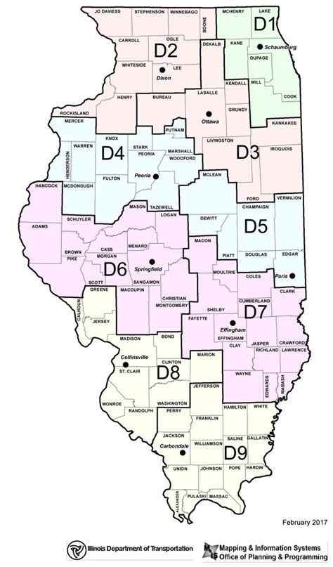 IDOT | IDOT map | IDOT Districts map | Logos by Banner Man