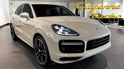 2022 Porsche Cayenne Turbo in Chalk Walkaround Review + Exhaust Sound ...