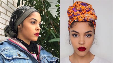 4 WAYS I TIE MY HEAD WRAPS SCARF / TURBANS | Scarf hairstyles, Headbands for short hair, Hair ...