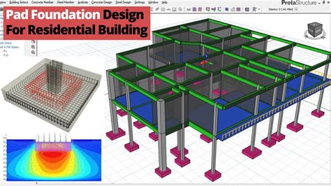 Pad Foundation design in Protastructutre - YouTube