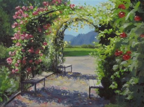 Vineyard Gardens Original Floral Landscape Painting - Etsy