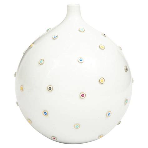 Hutschenreuther Vase, Porcelain Jeweled White, Signed Porcelain Signs, Bisque Porcelain ...