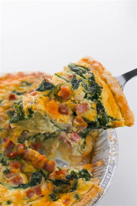 Ham Spinach Cheese Quiche