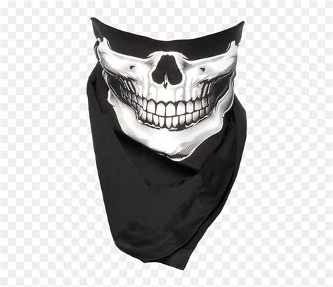 Bandana Sticker - Skull Bandana Face Mask, HD Png Download - 408x644 ...